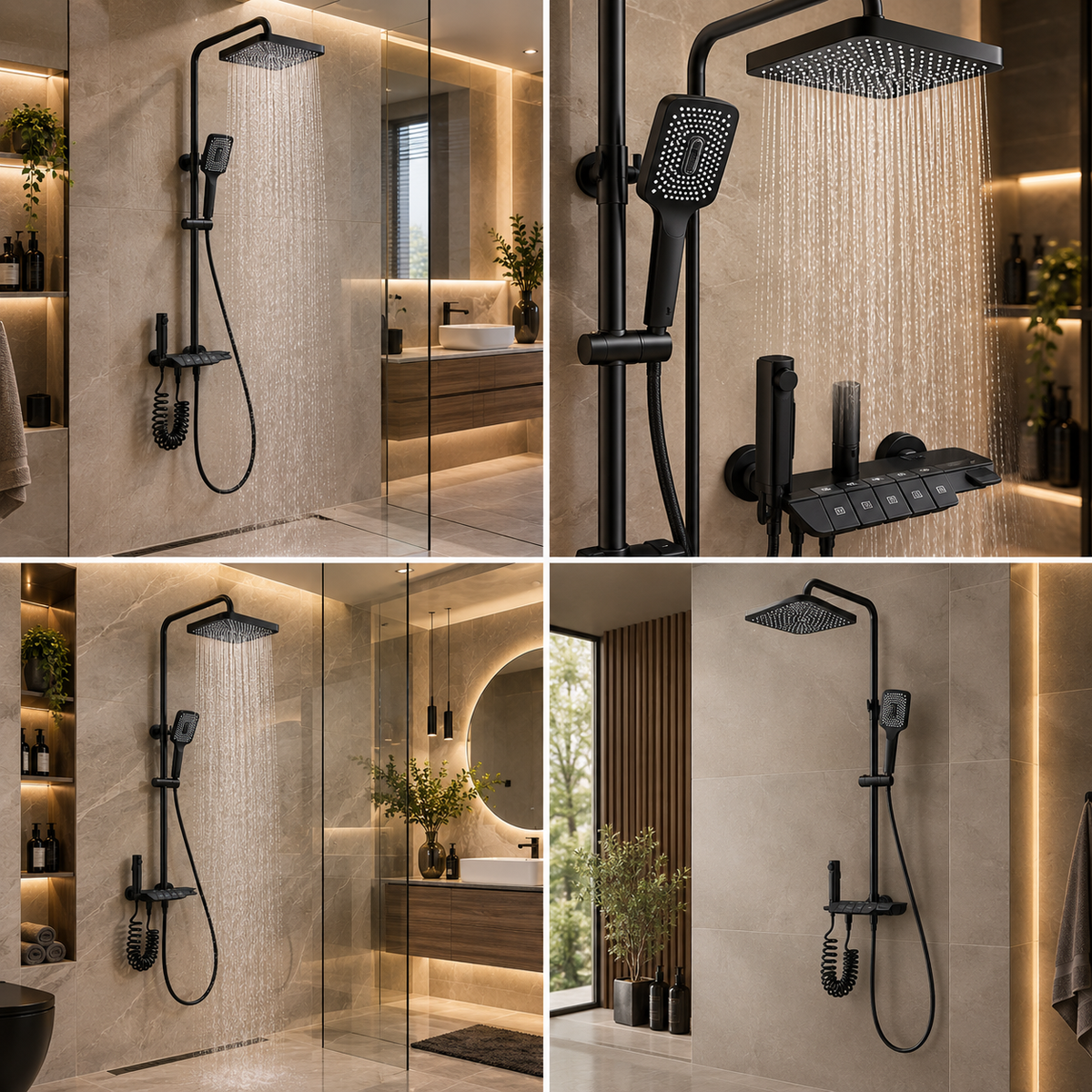 Piano tuš sistem Black Edition – detalj